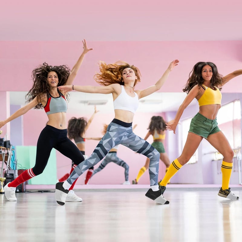 YAVOUN Socks for Dancing - 4 Pairs, Dance Shoe Covers for Dancer Easy pivoting and Sliding on Sticky Indoor Dance Floors - Image 4